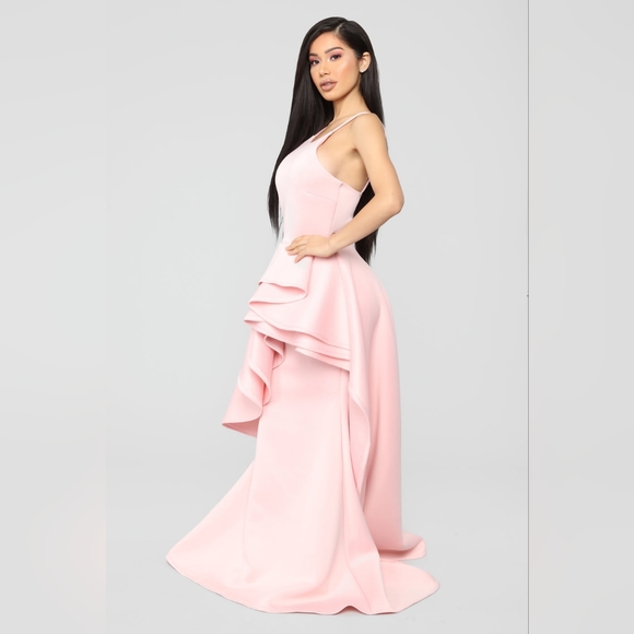 Fashion Nova Blush Pink Ruffle Dress - Picture 3 of 8